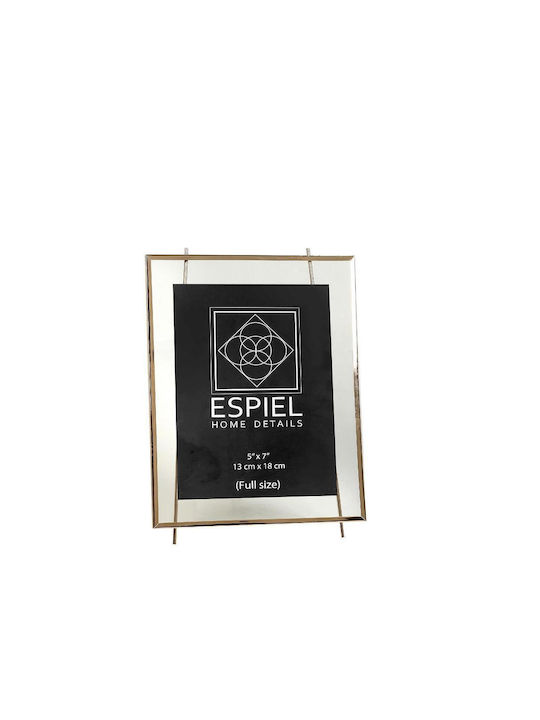 Espiel Frame Metallic 10cmx15cm with Gold Frame