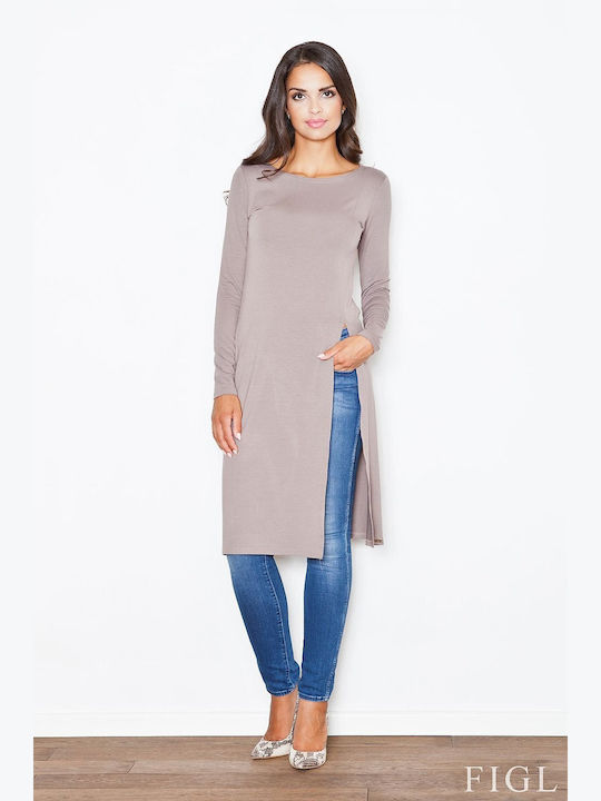 Figl Tunic Long Sleeve Brown