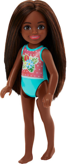 Barbie Beach Doll Chelsea Beach Doll with Dark Skin for 3+ years+ Years 15cm (Various Designs/Assortments of Designs) 1pc