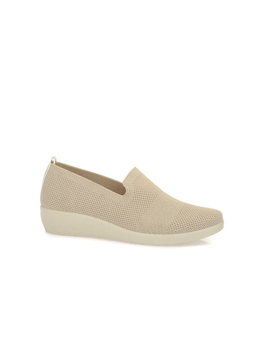 Antrin Anatomic Women's Canvas Slip-Ons Beige