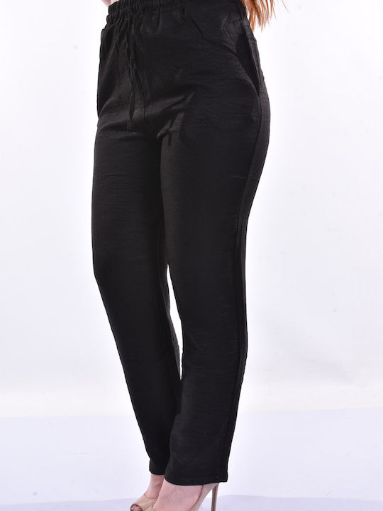 Raiden Women's Fabric Trousers with Elastic Black