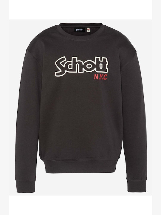 Schott Herren Sweatshirt Anthracite