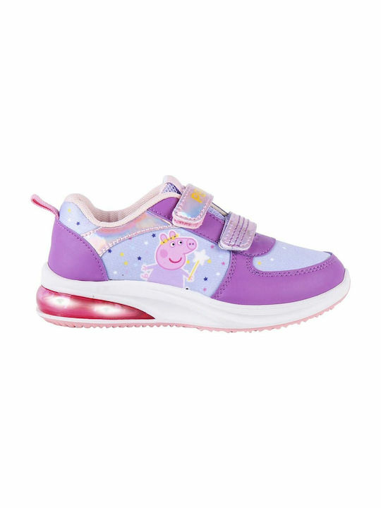 Peppa Pig Kids Sneakers with Scratch Lilac