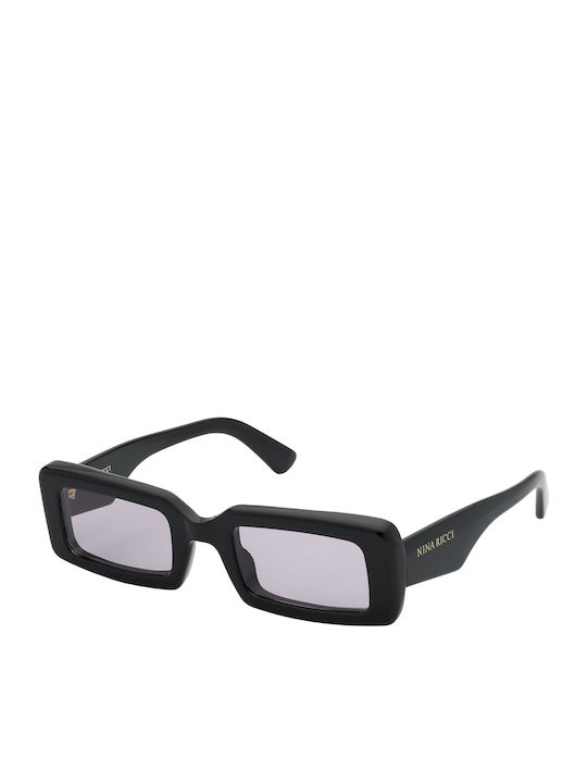 Nina Ricci Unisex Sunglasses with Black Plastic Frame and Gray Lens SNR397 700Y