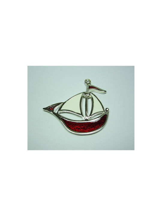 Lucky Charm Boat Silver 1pcs