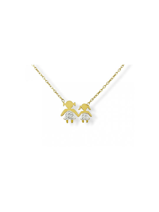 Necklace Family from Gold Plated Steel