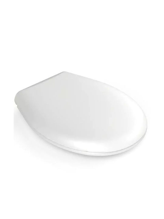 Plastic Soft Close Toilet Seat White 36.5cm