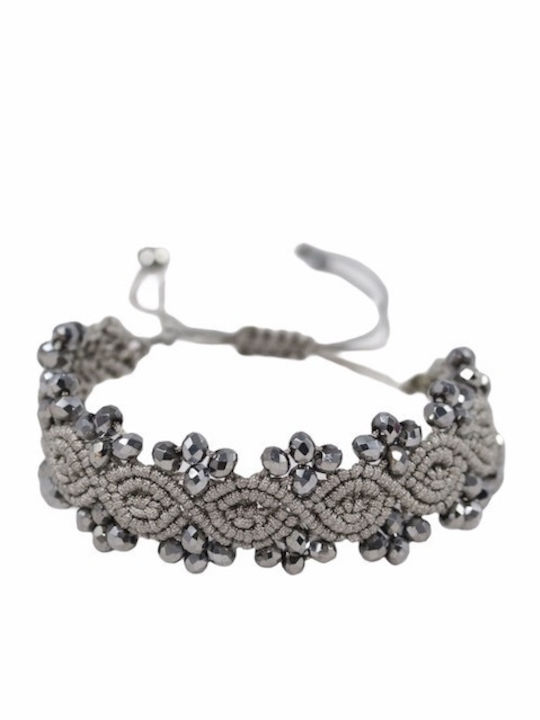 Elite - Silver macrame bracelet