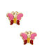 Cercei de aur 14K Butterfly Smile