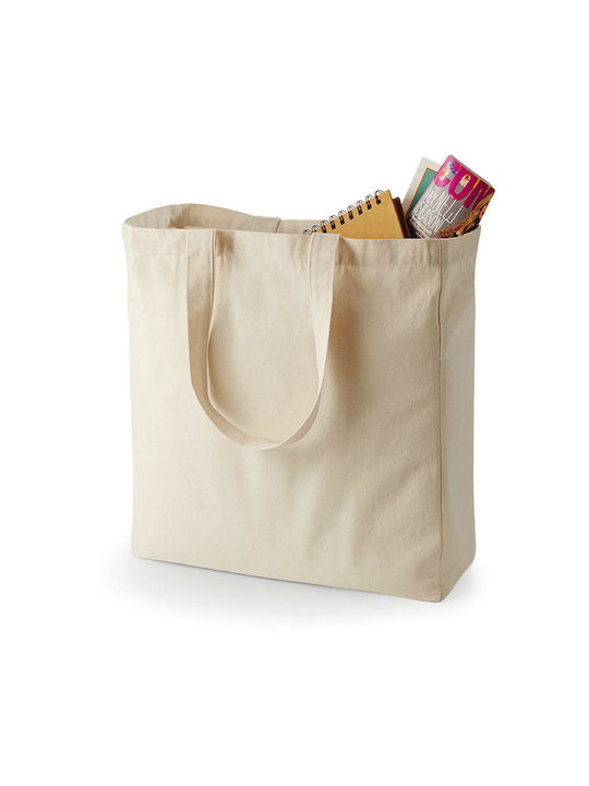 Cotton Bag with Durable Fabric | Canvas Classic Shopper | QD23 Natural