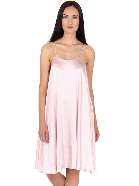 SILVIAN HEACH 'GIAMAMA' CLOSS SATIN DRESS WOMEN'S SHP20102-PINK CIPRI (PINK CIPRI)