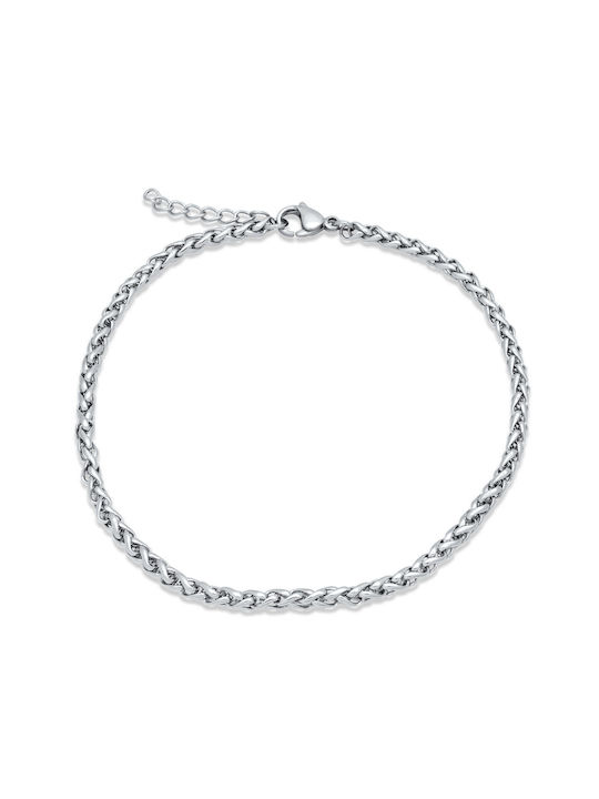 Genova Silver Bracelet 4MM Stainless steel bracelet 316L 22-23 cm