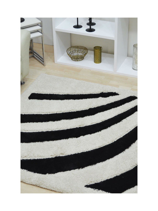 Carpet City 7704 Alb-Negru 160X230cm