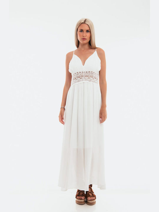 Rochie maxi albă