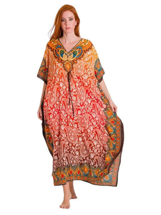 STRANDKAFTAN LANG ORANGE