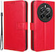 Wallet Δερματίνης Κόκκινο (Motorola Edge 50 Fusion)