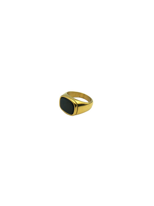 Steel Ring Gold-black 15mm 1pc