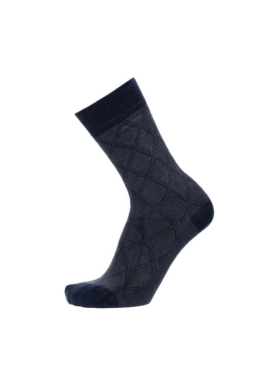 Ulisse Socks - Socks with Classic Bamboo Design (SC-M100-891-Yacht Blue) Blue