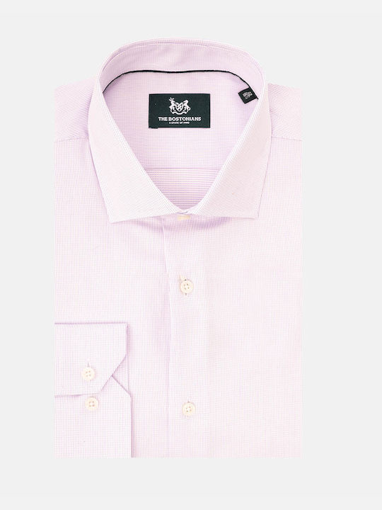 The Bostonians Men's Shirt Long Sleeve Cotton Lilac