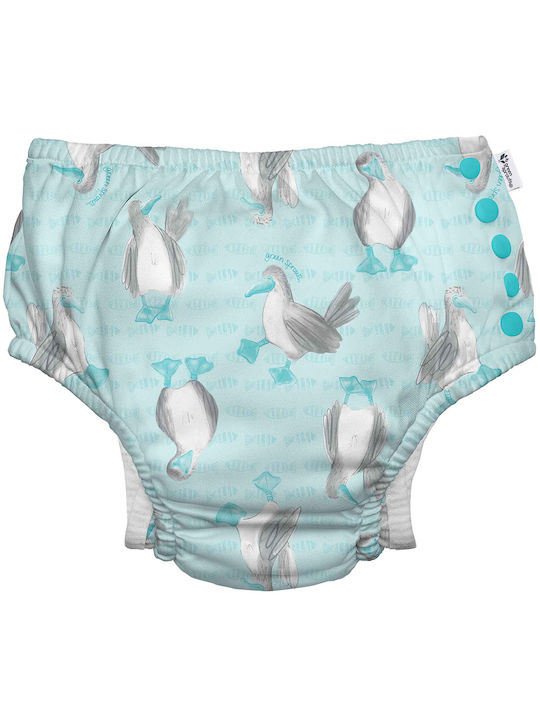 Μαγιό - πάνα GREEN SPROUTS Eco Snap Swim Diaper Light Aqua Blue-Footed Boobies GS-701058-6038