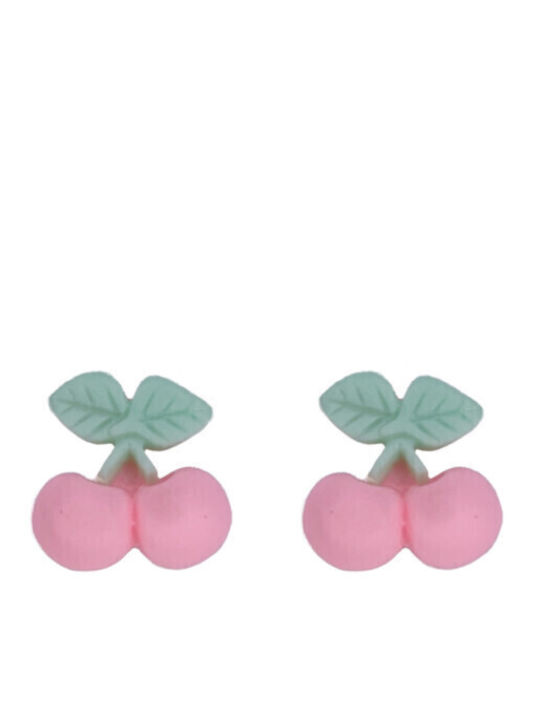 Mylovly Kids Earrings Studs Cherry Resin