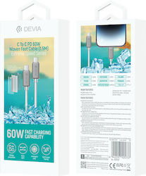 Devia 105737 Regular USB 2.0 σε micro USB 1.5m Λευκό