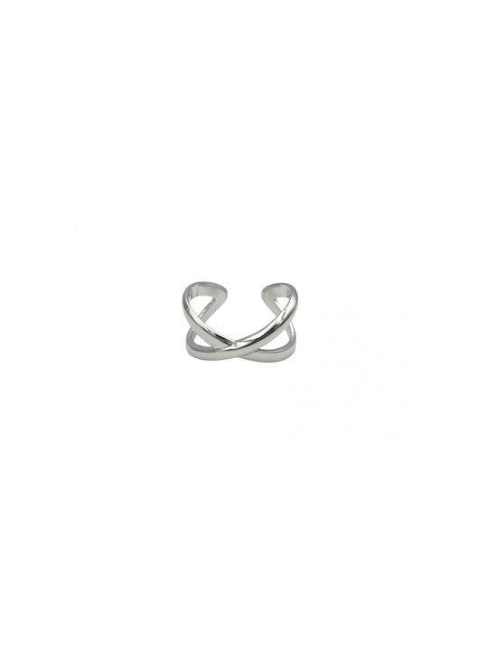 Stainless Steel Geometric Silver Ring 1pc