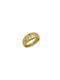 Steel Ring with Zircon Gold 1pc