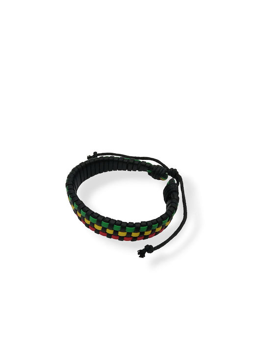 Men's Leather Bracelet Braided Multicolor 1 piece