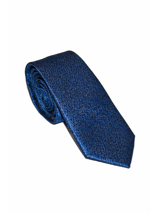 Leonardo Uomo Herren Krawatte Gedruckt in Blau Farbe