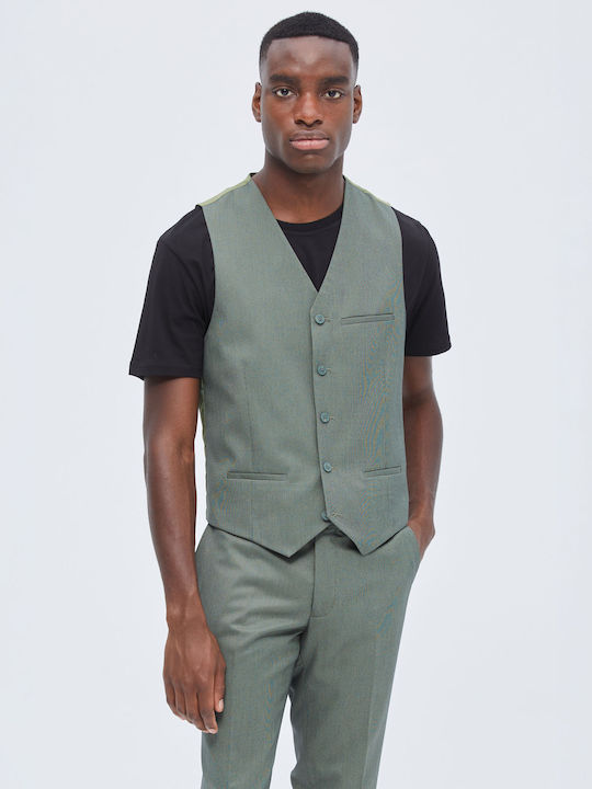 Aristoteli Bitsiani Men's Vest Slim Fit Green