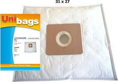 Unibags Vacuum Cleaner Bags 5pcs Compatible with Ariete / Daewoo / Delonghi / Hoover / Juro-Pro / LG / Philips / Rohnson / Samsung / Singer / Zanussi / AEG / Beko / BlueSky / Fakir / Izzy / Nilfisk / Primo Vacuum Cleaners