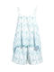 Ble S/2 Τοπ Σορτσακι Λευκο Μπλε Κεντηματα One Size 100% Cotton