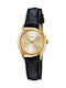 Casio Γυναικείο Ρολόι 23mm Μπαταρίας με Μαύρο Δερμάτινο Λουράκι