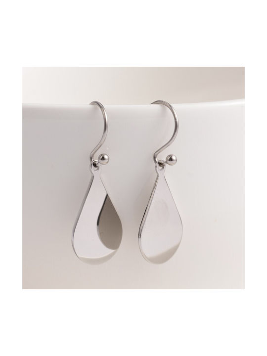 Stainless Steel Earrings Silver 27mm 1 Pair