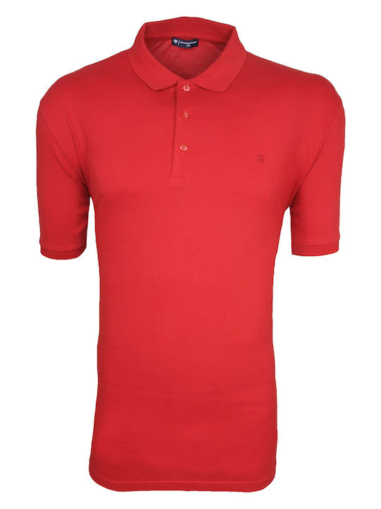 Tony Montana Men's Short Sleeve Blouse Polo Red