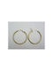 Stainless Steel Gold Hoop Earrings 48x3mm 1 Pair