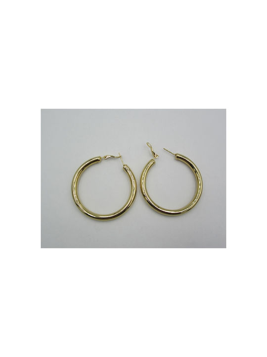 Stainless Steel Gold Hoop Earrings 50x5mm 1 Pair