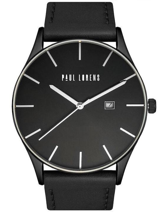 Paul Lorens Men's Watch 45mm Battery with Black...