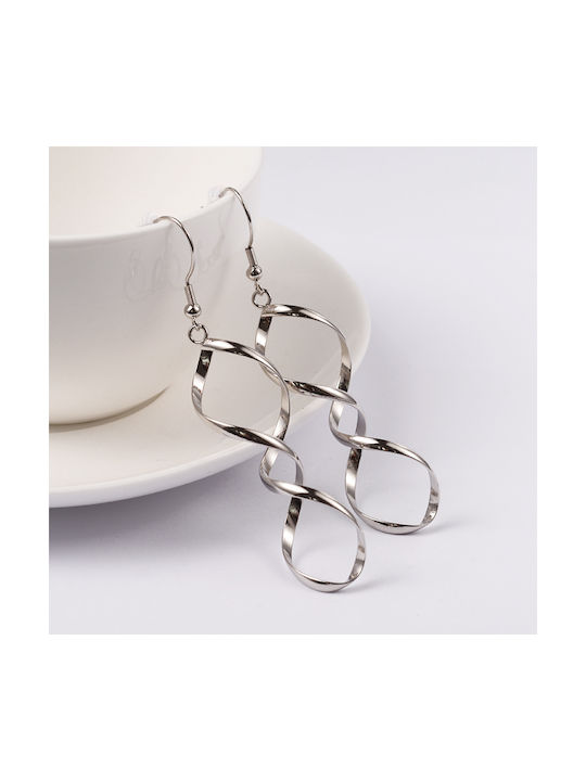 Steel Earrings Silver 74mm 1 pair