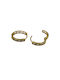 Stainless Steel Crystal Gold Hoop Earrings 20x3mm 1pc