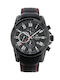 G.Rossi Herrenuhr 40mm Batterie mit Schwarz Lederarmband