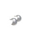 Stainless Steel Stud Earrings Silver 20mm 1 Pair