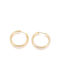 Steel Earrings Gold 25mm 1 Pair