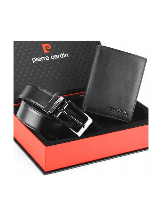 Pierre Cardin Gift Set Men's Leather Wallet Black