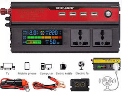 Invertor Auto Unda sinusoidală pură 1200W pentru Convertirea 12V DC în 230V AC Invertor Auto Unda sinusoidală pură 1200W pentru Convertirea 12V DC în 230V AC