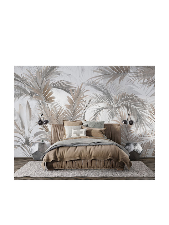 Wall Mural Tropical Leaves & Trees in Beige 360x280cm