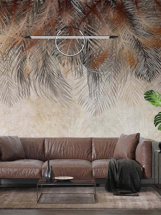 Wall Mural Tropical Palm Leaves in Bronze/Brown 360x280cm