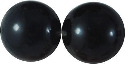 Acryl Perlen & Pailletten Schwarze 50Stück 14mm