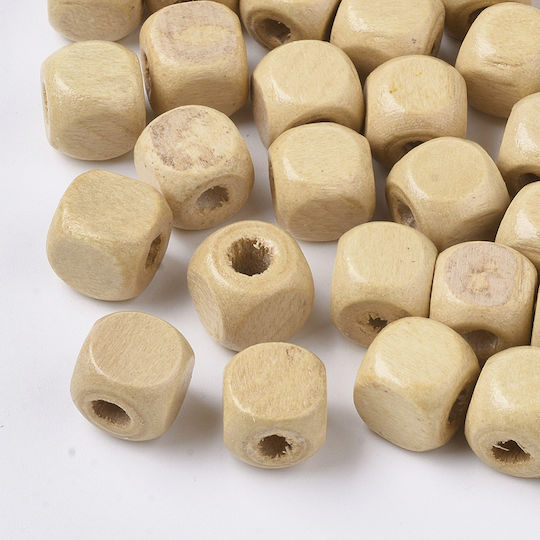 Wooden Craft Beads Brown 100pcs 10mm